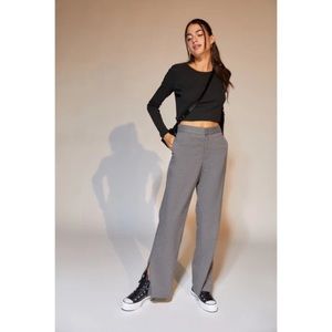 Urban Outfitters Gray Wide-Leg Trousers